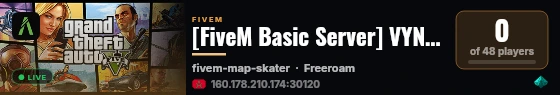 [FiveM Basic Server] VYNEX PvP live status badge