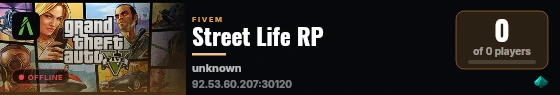 Street Life RP live status badge