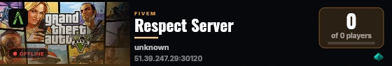 Respect Server live status badge
