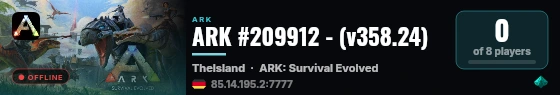 ARK #209912 - (v358.24) live status badge