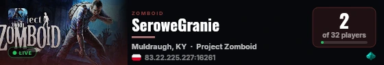 SeroweGranie live status badge