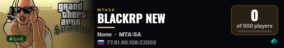 BLACKRP NEW live status badge