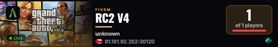 RC2 V4 live status badge