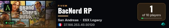 BacNord RP live status badge