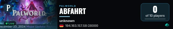 ABFAHRT live status badge