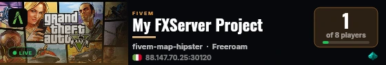 My FXServer Project live status badge