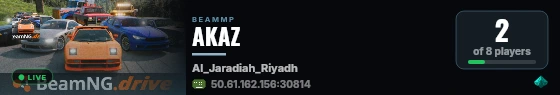 AKAZ live status badge