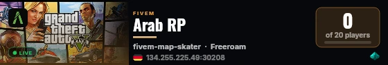 Arab RP live status badge