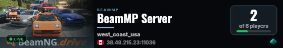 BeamMP Server live status badge