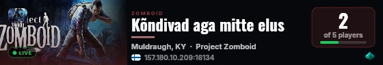 Kõndivad aga mitte elus live status badge