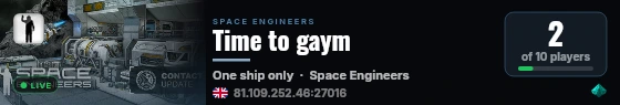 Time to gaym live status badge