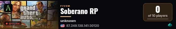 Soberano RP live status badge