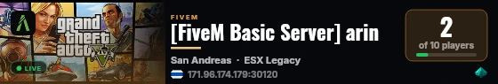 [FiveM Basic Server] arin live status badge