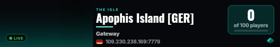 Apophis Island [GER] live status badge
