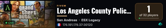 Los Angeles County Police RP live status badge