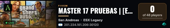 MASTER 17 PRUEBAS | [ESX Legacy] live status badge