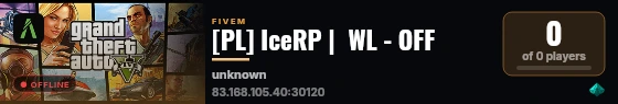 [PL] IceRP |  WL - OFF  live status badge