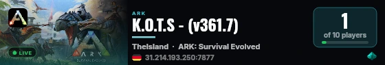 K.O.T.S - (v361.7) live status badge