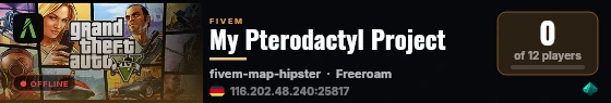 My Pterodactyl Project live status badge