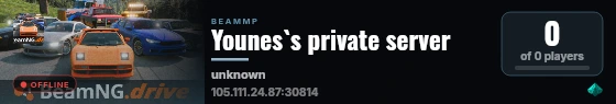 Younes`s private server live status badge