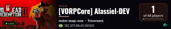 [VORPCore] Alassiel-DEV live status badge