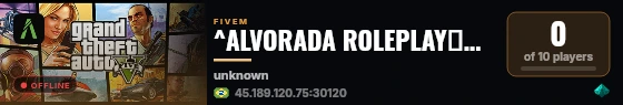 ^ALVORADA ROLEPLAY⌠Wipe Hoje⌡🦊 live status badge