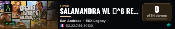 SALAMANDRA WL →^6 RECHERCHE PDG live status badge