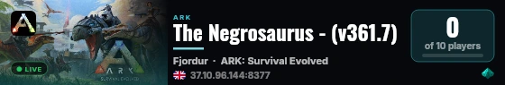 The Negrosaurus - (v361.7) live status badge