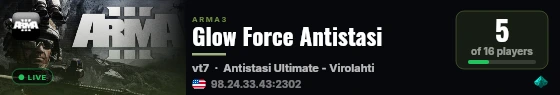 Glow Force Antistasi live status badge