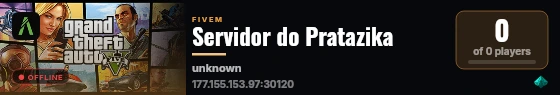Servidor do Pratazika live status badge