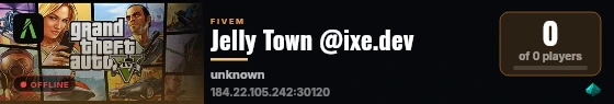 Jelly Town @ixe.dev live status badge