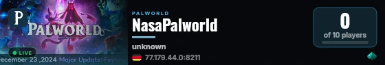 NasaPalworld live status badge