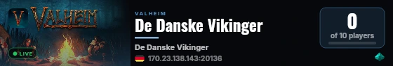 De Danske Vikinger live status badge