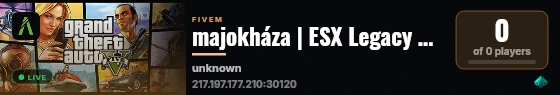 majokháza | ESX Legacy Server live status badge