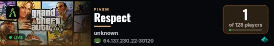 Respect live status badge