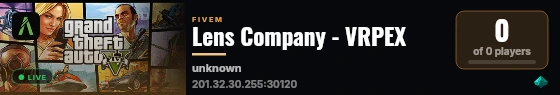 Lens Company - VRPEX live status badge