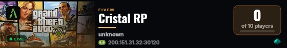 Cristal RP live status badge