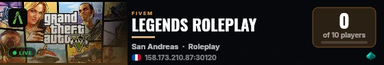 LEGENDS ROLEPLAY live status badge