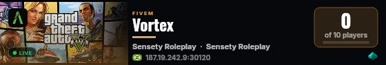 Vortex live status badge