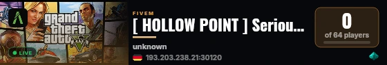 [ HOLLOW POINT ] Serious Roleplay live status badge