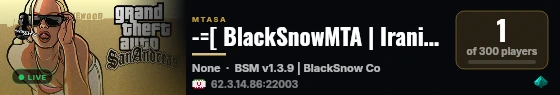 -=[ BlackSnowMTA | Iranian Server ]=- live status badge