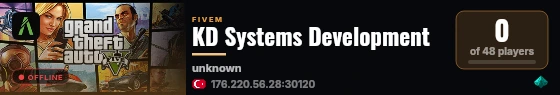 KD Systems Development live status badge