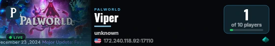 Viper live status badge