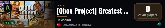 [Qbox Project] Greatest RP live status badge