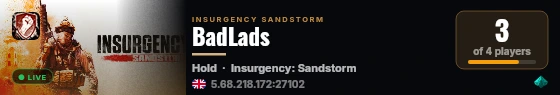 BadLads live status badge