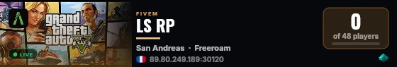 LS RP live status badge