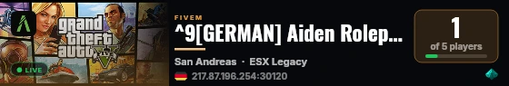 ^9[GERMAN] Aiden Roleplay live status badge