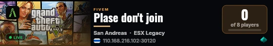 Plase don't join live status badge