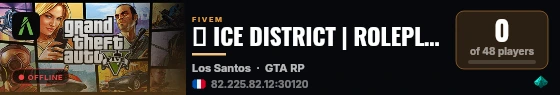 ❄️ ICE DISTRICT | ROLEPLAY live status badge