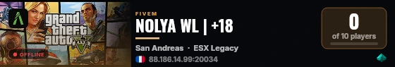 NOLYA WL | +18 live status badge